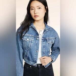 Edwin Sia NWOT Light Blue Denim Cropped Jacket Size S
